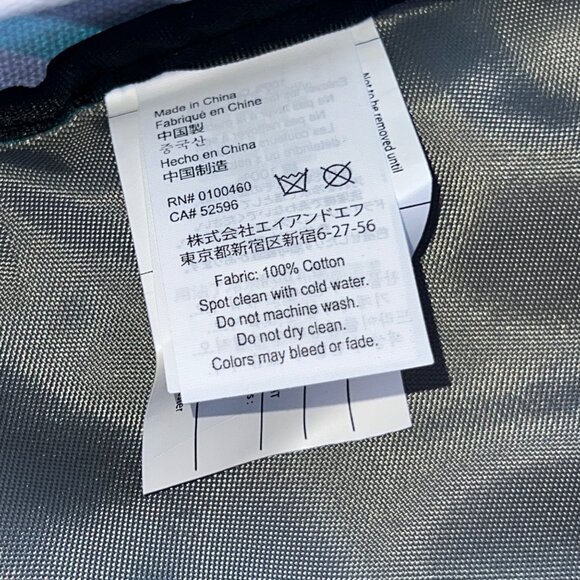 Kavu Rope Sling Bag Chevron 25th Anniversary Teal Pink Cotton Adjustable Strap - Picture 3 of 14